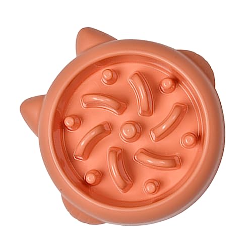 TOGEVAL Hund Reis schüssel slowcooker Slow Cooker Puzzle-Futternapf Welpenspielzeug Hundefutter-Puzzle-Feeder Slow Bowl Feeder für Hunde Hundenäpfe Slow Feeder Plastik Orange von TOGEVAL