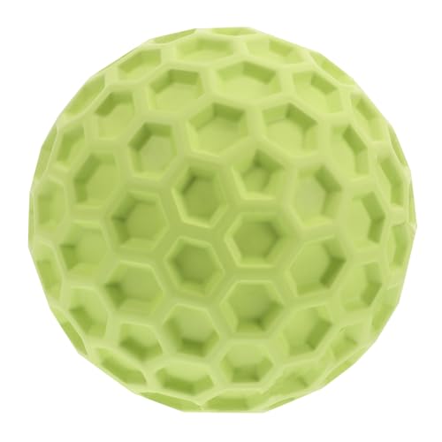 TOGEVAL Hundespielzeugball Spielzeug für Aggressive Kauer Leckerli-Ball für Hunde Welpenball Interactive Dog Toys Dog chew Toy kleine Bälle für Hunde Welpe Beißball Gummi Light Green von TOGEVAL