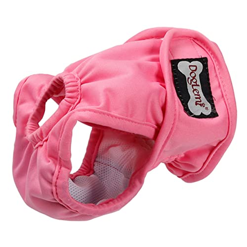 TOGEVAL Hygienewindeln Für Hunde Elastische Haustierhose Hundehose Hundeunterwäsche Mädchen Hundewindeln Pads Für Weibliche Hunde Dessous Höschen Waschbare Hundewindeln Weiblich Rosa von TOGEVAL