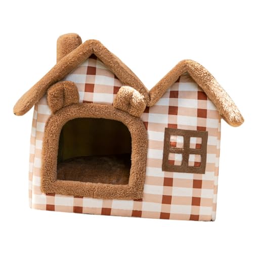 TOGEVAL Indoor-kätzchenhaus Hundehütte Im Winter Kratzfestes Katzenhaus Nest Für Kleine Haustiere Süßes Katzenhaus Welpenhöhlennest Katze Warmes Nest Schlafnest Für Haustiere Katzenhäuser von TOGEVAL