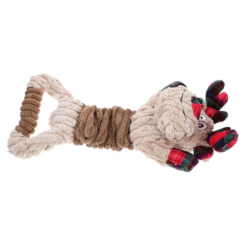 TOGEVAL Interactive Dog Toys Dog chew Toy Haustier-Trainingsspielzeug Welpe Weihnachtsgeschenkspielzeug quietschendes Spielzeug für kleine Hunde Quietschspielzeug für kleine Hunde Plüsch von TOGEVAL