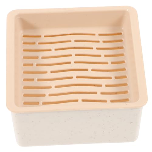 TOGEVAL Kasten Katzengrasbox katzengras samen cat Treats cat Snacks schlecksnack für Katzen leckereien für Katzen Pflanzgefäß für Katzengras ohne Erde Tasse aus Katzengras Plastik Beige von TOGEVAL