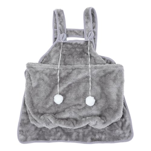 TOGEVAL Katzen Tasche Katze Hält Schürze Schlafsack Haustier Kätzchenhalterbeutel Hundetragetaschen Für Kleine Hunde Welpenschürze Tasche Zum Halten Von Katze Grey Korallenvlies von TOGEVAL