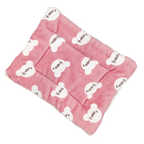 TOGEVAL Katzendecke Hundebett Universal-Fußmatten hundebox pad Welpendecke Plüschdecke Animal Polster haustierdecke Schlafmatten Ruhekissen für Haustiere Boden schlafmatte Polyester Rosa von TOGEVAL