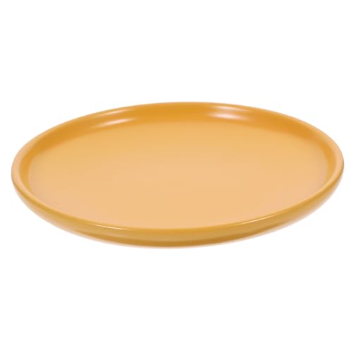 TOGEVAL Katzenschüssel aus Keramik Katzennapf verschütten Futternapf für Haustiere Katzenwasserbrunnen Edelstahl-Hundenäpfe pet Supplies pet Bowl Hund runder Essteller Katzennäpfe Yellow von TOGEVAL