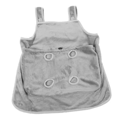 TOGEVAL Katzenstreichelschürze Schlafsack für Katzen pet Bed cat katzenkorb Katzen transporttasche Haustier Katze hält Schürze Tasche mit Katze Arktisches Vlies Light Grey von TOGEVAL