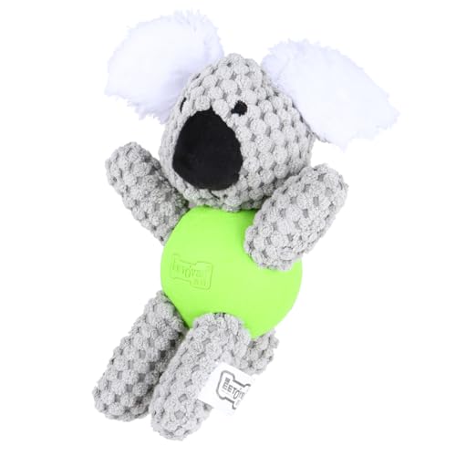 TOGEVAL Kauspielzeug für Hunde Interaktives Hundespielzeug Plüsch Hundespielzeug Welpe interaktives Spielzeug Animal Toys Sound-Spielzeug für Haustiere Soundspielzeug für Hunde Light Grey von TOGEVAL