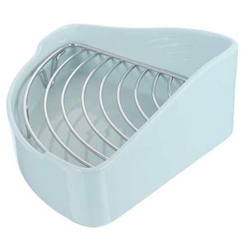 TOGEVAL Keramiktoilette Für Kleine Haustiere Töpfchentrainer Für Kleintiere Anti-Fall-häschen-töpfchen Hamster Toilette Anti-Fall-hase Kleintierstreu Hamster Töpfchen Hasenstreu Sky-Blue von TOGEVAL