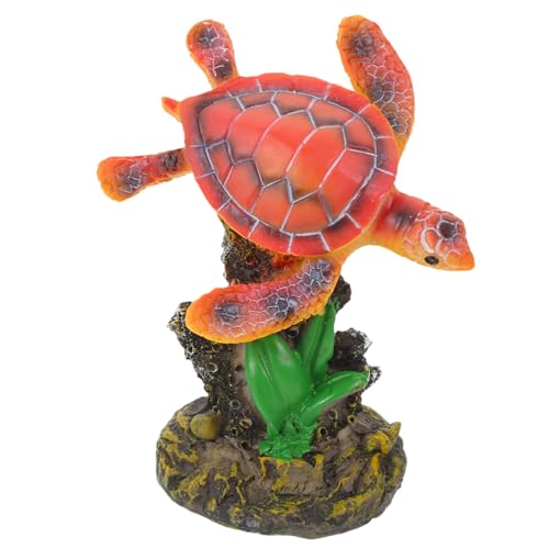 TOGEVAL Kleine Meeresschildkröte Figur Aquarium Layout Prop Aquarium Kleine Meerestier Statue von TOGEVAL