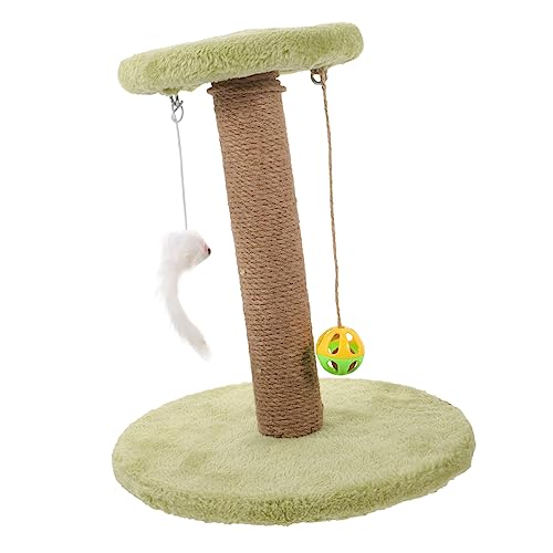 TOGEVAL Kratzbaum Für Katzen Aus Sisal Katzenkratzer Aktivitätsturm Für Kätzchen Wiederverwendbarer Kratzbaum Für Katzen Dekorativer Kratzbaum Kätzchen Kratzbaum Light Green Massivholz von TOGEVAL