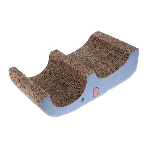 TOGEVAL Kratzbaum Für Katzen Katzenkratzer Kleiner Katzenkratzblock Kätzchen-kratzunterlage Kratzpads Für Katzen Kratzmatte Für Katzen Kätzchen Kratzbrett Tierkratzer Wellpapier Sky-Blue von TOGEVAL