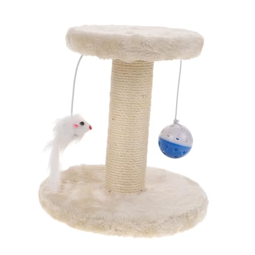 TOGEVAL Kratzbaum für Katzen Kletterpfosten für Katzen Katzenspielzeug schöner Kratzbaum süßer Kratzbaum katzenmöbel cat Furniture Katzenkratzbaum Bequemer Katzenkratzer ， Beige von TOGEVAL