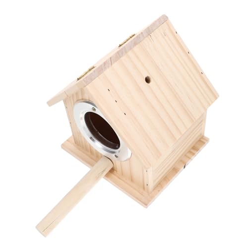 TOGEVAL Kreatives Vogelhaus Aus Für Kleine Vögel Praktischer Nistkasten Für Zuhause Und Garten Größe M Beige Ideale Vogelzuchtbox Und Dekorativer Käfig von TOGEVAL