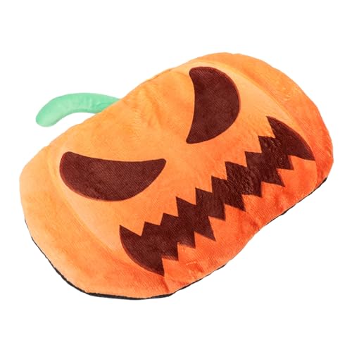 TOGEVAL Kürbis-haustierunterlage Hundedecke Kürbiskostüm Kinder Kürbis Haustierkostüm Plüsch-katzenkissenmatte Halloween-kostüme Kürbis Lustige Hundematte Halloween-kürbis Polyester Orange von TOGEVAL