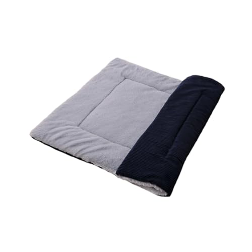 TOGEVAL Kuschelige 60x40cm Katzenmatte Für Den Winter Dicke Warme Und Wendbare Haustier Pads Ideal Als Schlafplatz Für Katzen Und Kleine Hunde Navy Farbe Perfekt Für Drinnen Und von TOGEVAL