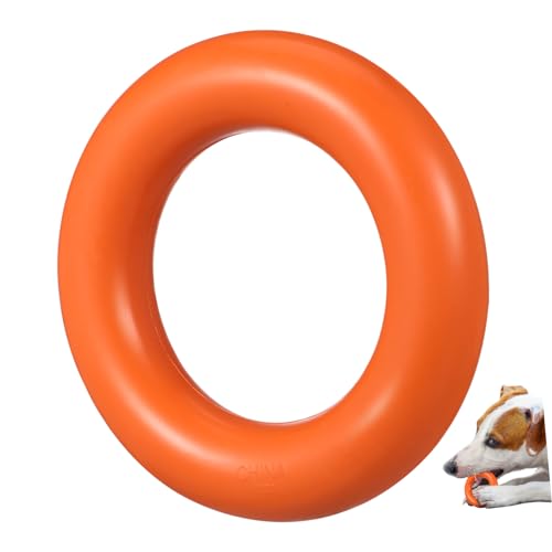 TOGEVAL Robustes Und Langlebiges Kauspielzeug Für Hunde Aus Natürlichem Kau Ring Für Zahnpflege Und Spielspaß Orange von TOGEVAL