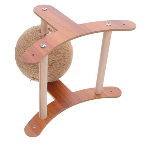 TOGEVAL Natürlicher Kratzball aus Sisal mit Stabilem Holzständer Interaktives Katzenspielzeug zur Krallenpflege Robust Handgewickelt Fördert Aktives und Schützt Möbel im Innenbereich TOGEVAL Natürlicher Kratzball aus Sisal mit Stabilem Holzständer Interaktives Katzenspielzeug zur Krallenpflege Robust Handgewickelt Fördert Aktives und Schützt Möbel im Innenbereich von TOGEVAL