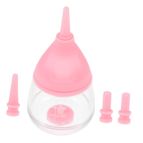 TOGEVAL PET-Flasche Hasen Flasche pet Flaschen Welpenflasche Katzenflasche Futterspender Haustier milchflasche Babyflasche Flaschen zum Füttern von Hunden Welpen-Flasche Plastik Rosa von TOGEVAL