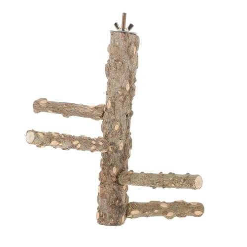 TOGEVAL Papagei Stehstange vogelstange vogelstation Papageienständer Papageienholzstange Bird Toys Vogelkäfig papageienkäfig Vogel stehende Stange Sittich Barsch Spielzeug Pfeffer Holz von TOGEVAL