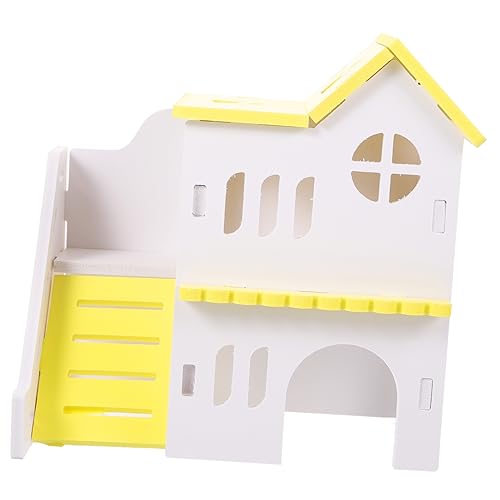 TOGEVAL Prämie Hamster Spielzeug hamsterspielzeug Hamsternest Hamster Schlafhaus Hamster Käfig Dekoration hamsterkäfig Hamsterversteck Käfig-Hamster-Spielzeug PVC Yellow von TOGEVAL