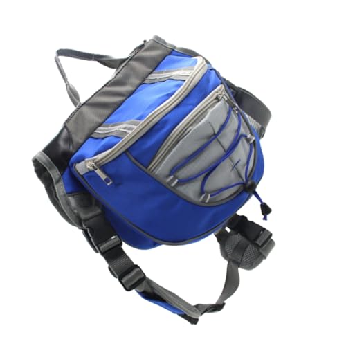 TOGEVAL Rucksack Für Haustier Hunderucksack Große Campingtasche Für Hunde Satteltasche Für Hunde Rucksäcke Haustiergeschirr Haustiertasche Große Reisetasche Für Hunde Reisehundetasche Blue von TOGEVAL