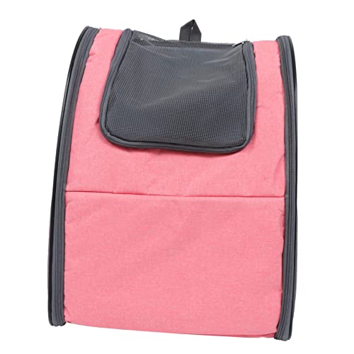 TOGEVAL Rucksack Für Haustiere Erweiterbarer Rucksack Belüftete Haustiertasche Belüfteter Rucksack Hündchen Rucksackträger Für Katzen Hundetragerucksack Hunderucksack Rosa Segeltuch von TOGEVAL