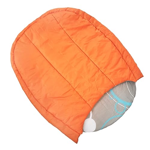 TOGEVAL Schlafsack Für Haustiere Warmer Schlafsack Hundebett Für Camping Haustiernest Für Die Reise Winterschlafsack Reisehundebett Reiseschlafsack Für Welpen Welpenbett Orange Polyester von TOGEVAL