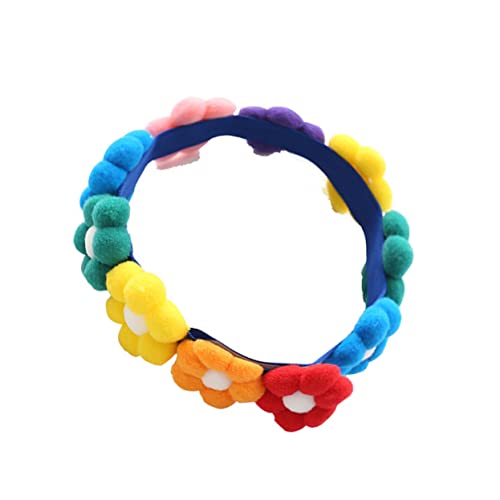 TOGEVAL Sonnenblumenhalsband Für Haustiere Farbige Welpenhalsbänder Halskette Mit Hundeketten Hundehalsbänder Für Welpen Blumenhund Bunte Halskette Blumen Hundehalsband Colorful von TOGEVAL