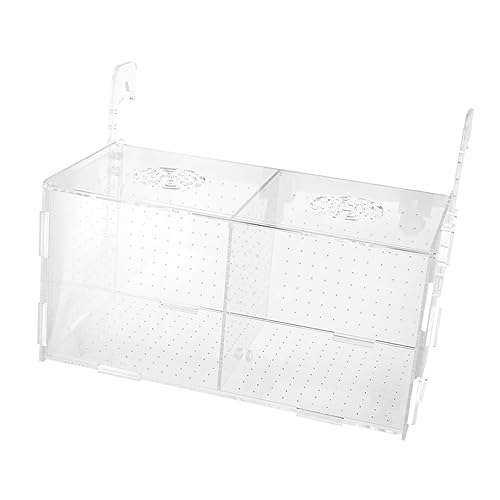 TOGEVAL Transparente Aquarium Zuchtbox Acryl Inkubator Brutkasten Multifunktionale Isolationsbox Mit Haken Aquariumhalter Für Fische Garnelen Schnecken von TOGEVAL