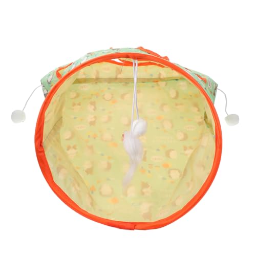 TOGEVAL Tunnelspielzeug Für Katzen Outdoor-spielset Kätzchen Spielzeug Kätzchen-tunnelspielzeug Pet-Tube-Spielzeug Katzenverstecktunnel Katzenröhrentunnel Katzentunneltasche Polyestertuch von TOGEVAL