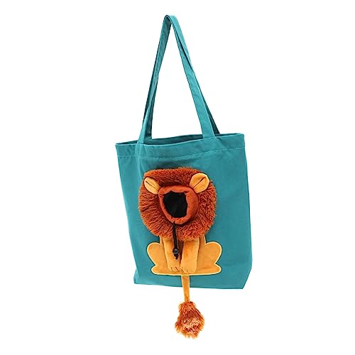 TOGEVAL Haustiertasche mit Löwenmuster große Katzentragetasche Hunde-Reisetragetasche tragbare Haustier-Canvas-Tasche Katzen-Reisetasche für den Außenbereich von TOGEVAL