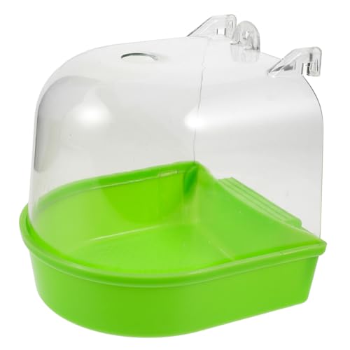 TOGEVAL Vogelbadewanne Für Käfige Parrot Bath Box Badewanne Für Wellensittiche Papageien Und Kleine Vögel Grünes Design Ideal Für Die Vogelpflege Und Hygiene von TOGEVAL