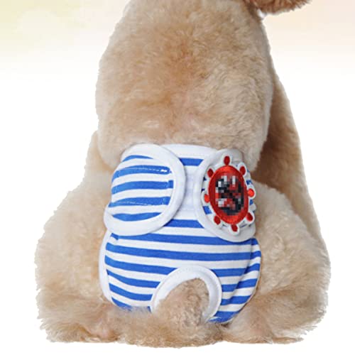 TOGEVAL Welpenwindeln Hund Sicherheitshose für Haustiere Welpen-Shirts Windel für Rüden Haustierhosen Pyjama für Welpen Dog Diapers Hygienehosen für Haustiere Haustierwindeln Blue von TOGEVAL