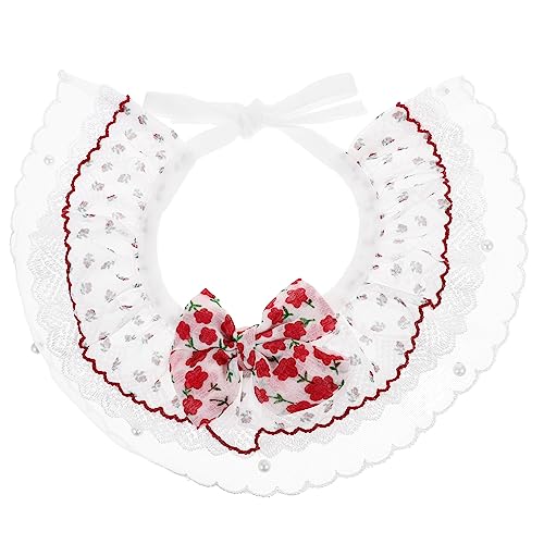 TOGEVAL hochzeitslaken hochzeitsbingo Halsband für Haustierfotografie Bowknot Halsschmuck für Haustiere Kätzchen-Kragen dekoratives Kätzchenhalsband Tragbares Katzenhalsband Polyester von TOGEVAL