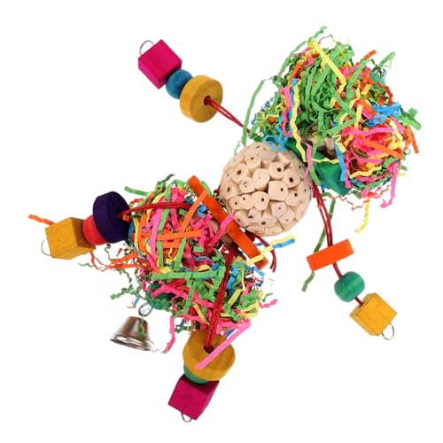 TOGEVAL knete Spielzeug kauspielzeug Fun Toy Interessantes Spielzeug Little Bird Birds chew Toy Vögel Spielzeug Käfigvogelspielzeug Spielzeug zum Aufhängen lustiges Vogelspielzeug hölzern von TOGEVAL