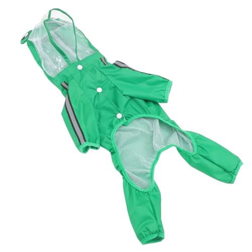 Wasserdichter Hunderegenmantel Hund Regen Hut Wasserdichter Hundeponcho Vlies Hunde Regenmantel Hunde Regenjacke Kleiner hunderegenmantel mit Kapuze Welpenkleidung Polyester Green TOGEVAL von TOGEVAL