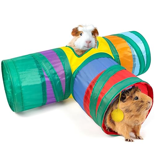 Hamsterspielzeug, Tunnel Rats, Meerschweinchen Tunnel, Kleintierspielzeug, Hamster RöHren, Faltbare 3-Wege-Tunnel-SpielzeugröHre (colour3) von TOGHPUW