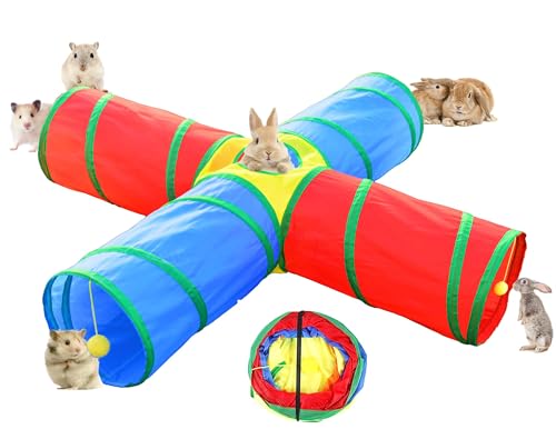 Hamsterspielzeug, Tunnel Rats, Meerschweinchen Tunnel, Kleintierspielzeug, Hamster RöHren, Faltbare 4-Wege-Tunnel-SpielzeugröHre von TOGHPUW