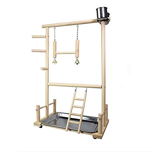 TOMYEUS Vogelkäfig Papageiständer Edelstahl Große Live Bird Training Vogelständer Supplies Kleines Vogel Pet Play Swing for Sittiche Fink Vogel Haustierzubehör (Color : A) von TOMYEUS