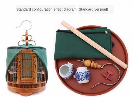 Vogelkäfig Vogelkäfig Vogelkäfig Große voller Set von dedizierten Haushaltsboutique Handgemachter Alter Retro- Vogelkäfig Haustierzubehör (Color : 33CM SetA1) von TOMYEUS