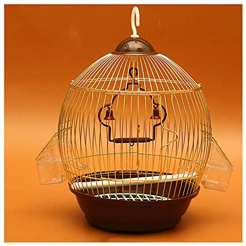 jbshop Vogelkäfig Metall Kleiner Vogelkäfig Wellgerar Käfig Transparenter Lebensmittelbehälter Hängende Käfig, Vogelzuchtkäfig, geeignet for kleine Vogelricharsche Papageienkäfig von TOMYEUS