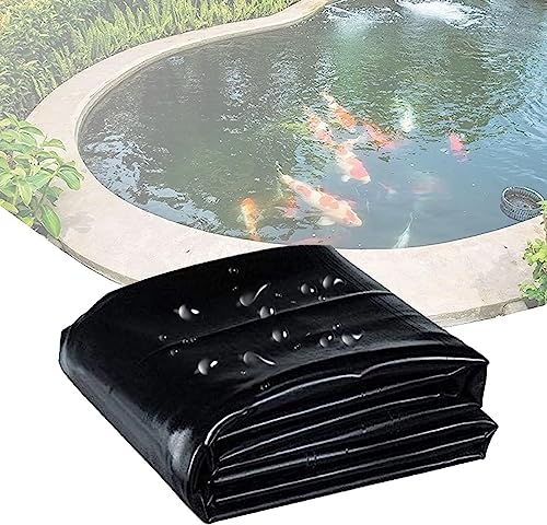 TONG TONG Teichfolie Wasserdicht Folie 2x8m 3x3m 4x7m 5x10m 6x8m 8x10m 9x16m 10x11m, 0.13mm HDPE Teichfolie für kleine Teiche oder als Schutz für gartebnpools (10x12m) von TONG TONG