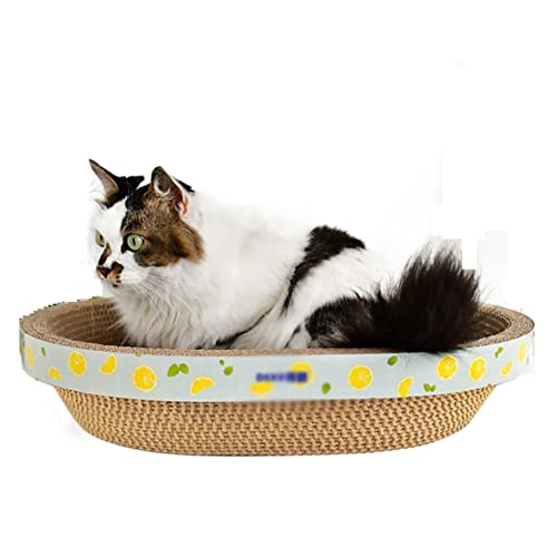 2 in 1 Indoor-Katzenspielzeug, Lounge-Katzenbett aus Pappe, Katzenkratzer, verhindert Möbel (Size : 58 * 43 * 9cm) von TONGDY