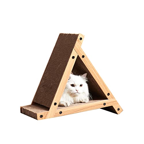 Dreieckiges Katzenbett, Indoor-Katzenspielzeug, Katzenkratzer, Katzenkratzbaum, Wellpappe, Schutzcouch, Sofastuhl von TONGDY