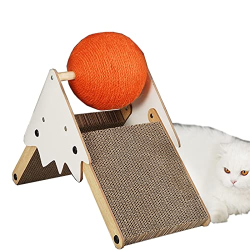 Easy to Assemble Cat Scratcher, Sisal Cat Scratching Post with Spinning Ball, Cat Scratch Pad von TONGDY