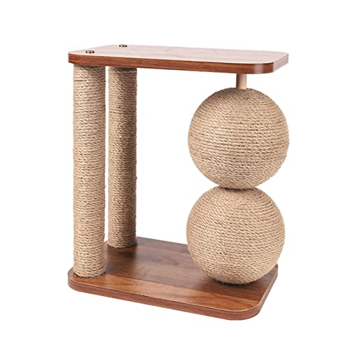 Katzenpfosten mit Teaserball, Sisal-Katzenkratzer, umkehrbares Katzen-Kitty-Trainingsspielzeug, Katzen-Lounge-Bett, Möbelschäden von TONGDY