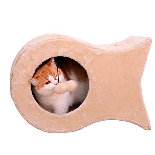 Lounge Katzennest, Sisal-Katzenkratzer mit Kugelspielzeug, wendbares Katzenkratzkissen, strapazierfähig, langlebig, for die meisten Katzen von TONGDY