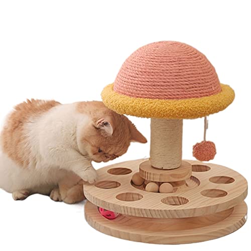 Sisal-Katzenspielzeug mit Teaserball, großes Katzennest, Katzenkratzer, verhindert Möbelschäden (Size : 24.8 * 30cm) von TONGDY