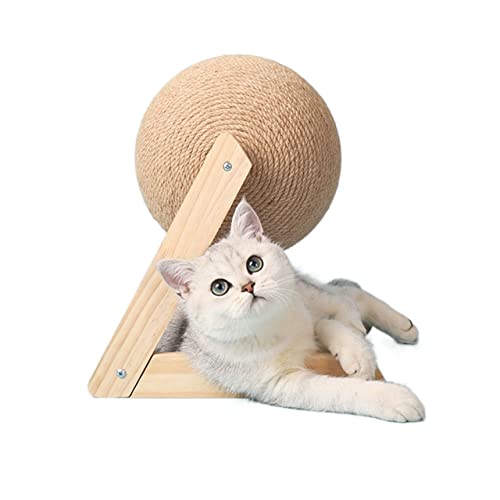 Triangles Cat Lounge Bed, Durable Cat Scratcher Post, Cat Nest with Spinning Ball, Multifunktions-Katzenspielzeug (Size : 25 * 28 * 24cm) von TONGDY