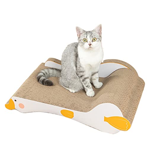 Wellpappe Katzenspielzeug, Katzennest, 2 in 1 Großes Katzensofa, Katzenkratzer, Katzenloungebett, Schützen Sie die Gelenke Ihrer Katze (Size : 60 * 26 * 17.5cm) von TONGDY